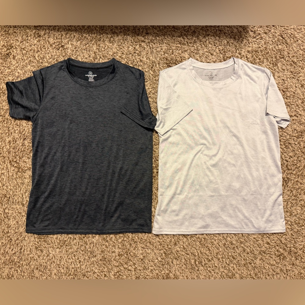 Real Essentials Active Shirts- Gray and White
